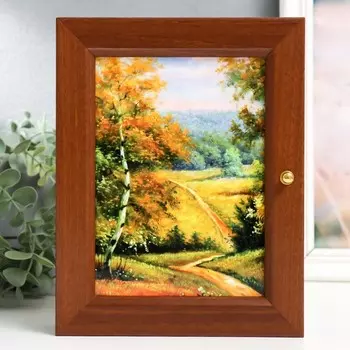 Ключница "Русский лес" 17х22 см,орех