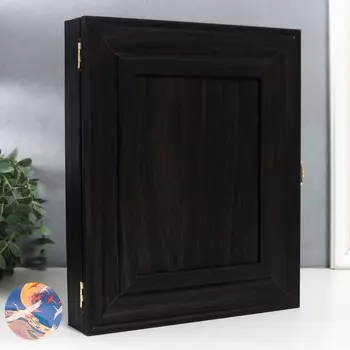 Ключница с картинкой внутри Венге 31х26,5х5 см