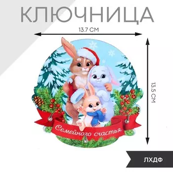 Ключница «Семейного счастья», 13.7 х 13.5 см