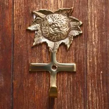 Ключница "Соцветие" латунь 8х12х2,5 см