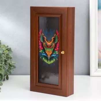 Ключница "Сова" орех 16х31 см