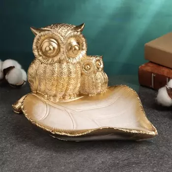 Ключница "Совушки" бронза, 15х24х12см