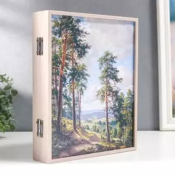 Ключница "Тропинка в лесу" светлый дуб 25,7х20,7 см