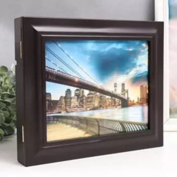 Ключница "Вечерний мегаполис" Венге 26х31х4,5 см