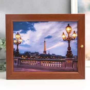 Ключница "Вечерний Париж" орех 24Х29 см