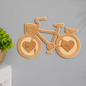 Ключница "Велосипед" , 21х14 см, цвет дуб