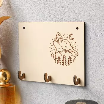 Крючки декоративные «Волк», ключница настенная, 1215 см