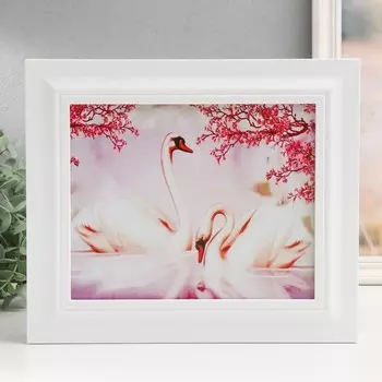 Ключница закрытая "Лебеди" 26,5х31,5 см Белый