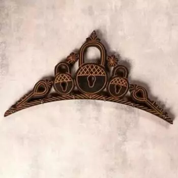 Ключница "Замки и ключи" МДФ 34х16х3 см