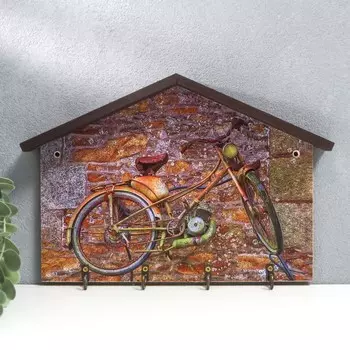 Ключница "Зелёный велосипед" 19х28 см