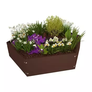 Клумба шестигранник 0,7м, RAL8017 коричневый