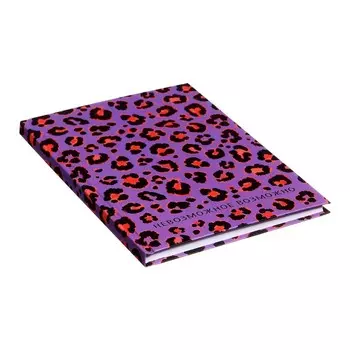 Книга для записей А5, 100 листов, "Леопард", обложка картон 7БЦ, матовая ламинация, тиснение фольгой, блок 60г/2