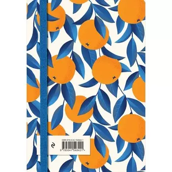 Книга для записей рецептов. Апельсины на синем