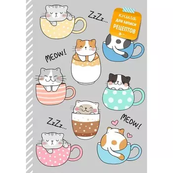 Книга для записи рецептов. Смешные коты