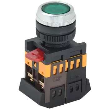 Кнопка IEK, ABLFS-22, цвет зеленый, 1з+1р, BBT30-ABLFS-K06