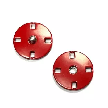 Кнопка пришивная, размер 20 мм, цвет красный