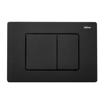 Кнопка смыва ABBER AC0120MB, для скрытых систем инсталляции, черная, матовая