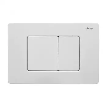 Кнопка смыва ABBER AC0120MW, для скрытых систем инсталляции, белая, матовая