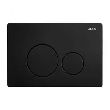 Кнопка смыва ABBER AC0121MB, для скрытых систем инсталляции, черная, матовая