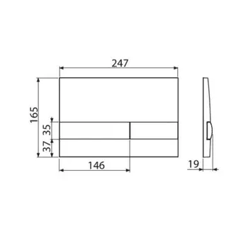 Кнопка управления Alcadrain M1728-5, для скрытых систем инсталляции, черная/золотая