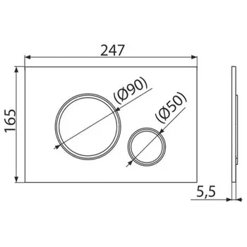 Кнопка управления Alcadrain M770, для скрытых систем инсталляции, белый/хром-глянец