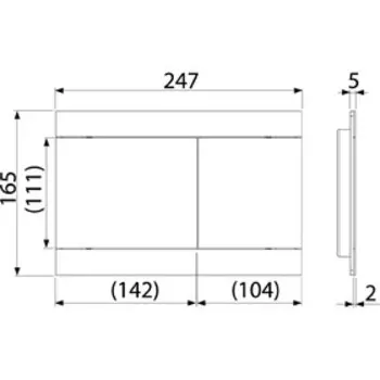 Кнопка управления Alcaplast FUN-ANTIC, для скрытых систем инсталляции, бронза-антик