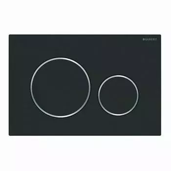 Кнопка управления Geberit Sigma 20 115.882.14.1, пластик, цвет черный матовый/хром глянцевый 74382