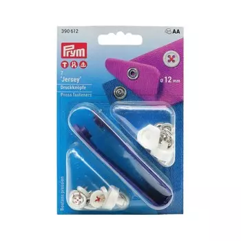 Кнопки Джерси имитация стежка 12мм красный Prym