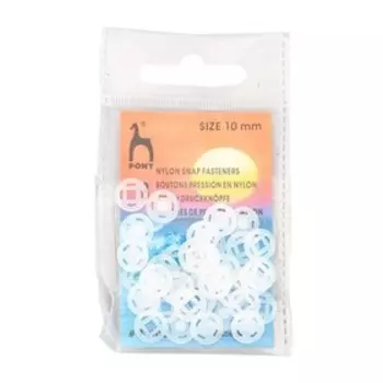 Кнопки одежные 10 мм, нейлон, прозрачные,18 шт PONY