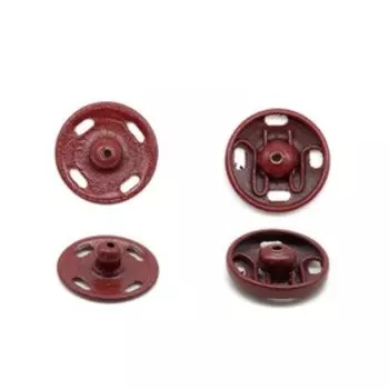 Кнопки одежные 11 мм, латунь, красные, 36 шт PONY