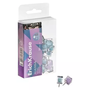 Кнопки силовые ErichKrause "Manga", 50 штук, микс, в пэт-боксе