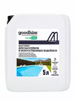 Коагулянт для очистки воды в бассейнах и искусственных водоемах Goodhim Коагулянт, 5 л