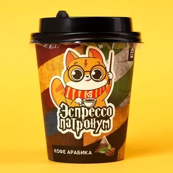 Кофе «Кот» в стакане, молотый, 1 шт., 8 г.