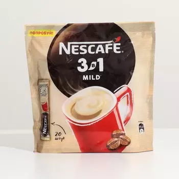 Кофе растворимый Nescafe 3 в 1, Mild, 14,5 г