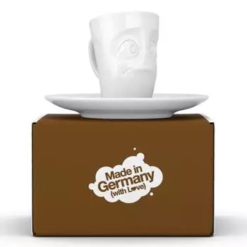 Кофейная чашка с блюдцем Tassen Buffled, 80 мл, цвет белый