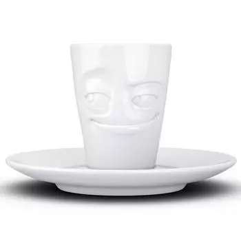 Кофейная чашка с блюдцем Tassen Impish, 80 мл, цвет белый