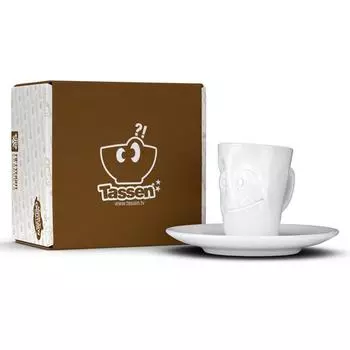 Кофейная чашка с блюдцем Tassen Tasty, 80 мл, цвет белый