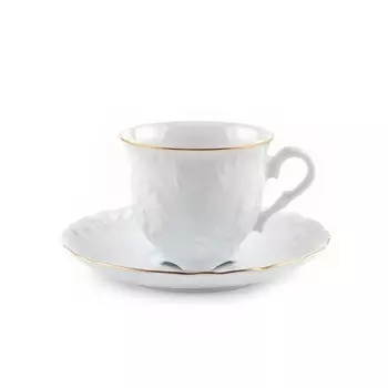 Кофейная пара Cmielow Rococo «Золотая отводка», 100 мл