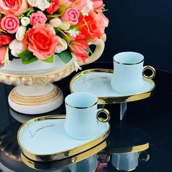 Кофейный набор Lenardi, фарфор, 12 предметов