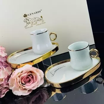 Кофейный набор Lenardi, фарфор, 12 предметов