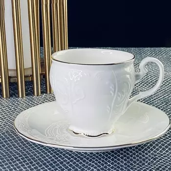 Кофейный набор Lenardi Maria Gold, фарфор, 12 предметов