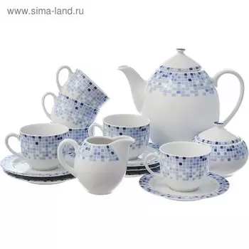 Кофейный сервиз 6/9 Opal, декор «Мозайка», 15 предметов