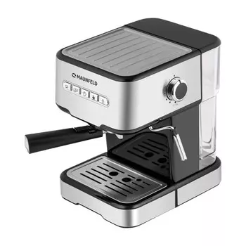 Кофемашина MAUNFELD MF-724S, рожоквая, 850 Вт, 1.5 л, серебристая