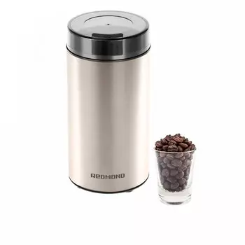 Кофемолка REDMOND RCG-M1611, электрическая, ножевая, 240 Вт, 70 г, серая