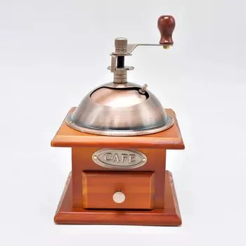 Кофемолка ручная Bekker, размер 12.5х12.5х18.5 см, цвет коричневый