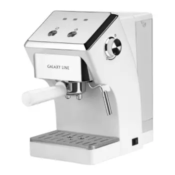 Кофеварка Galaxy LINE GL 0756, рожковая, 1500 Вт, 1.5 л, капучинатор, белая