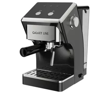 Кофеварка Galaxy LINE GL 0756, рожковая, 1500 Вт, 1.5 л, капучинатор, чёрная