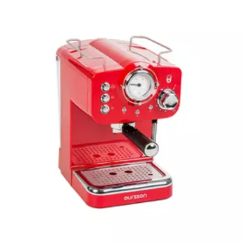 Кофеварка Oursson EM1500/RD, рожковая, 1100 Вт, автоотключение, красная