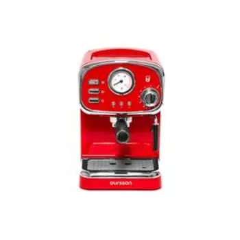 Кофеварка Oursson EM1505/RD, рожковая, 1100 Вт, автоматическое отключение, красная