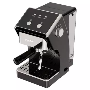 Кофеварка Pioneer CM115P , рожковая, 1050 Вт, 1.5 л , чёрный